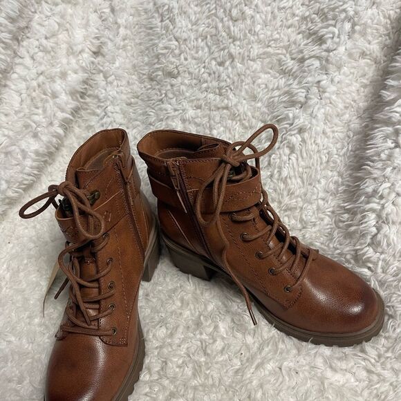 New Frye and Co. synthetic Brown lace Boots with side zipper SZ6.5M - Picture 3 of 11